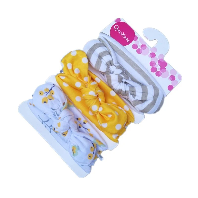 

2019 Brand New 3PCS Stretchy Twist Knot Bow Head Wrap Headband Twisted Knotted Cute Hair Band Baby Gifts Girls Hair Accessories