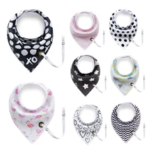 Muslinlife нагрудники для новорожденных с цепочкой-пустышкой, держатель для пустышки, хлопковый нагрудники бандана треугольный нагрудник для новорожденных