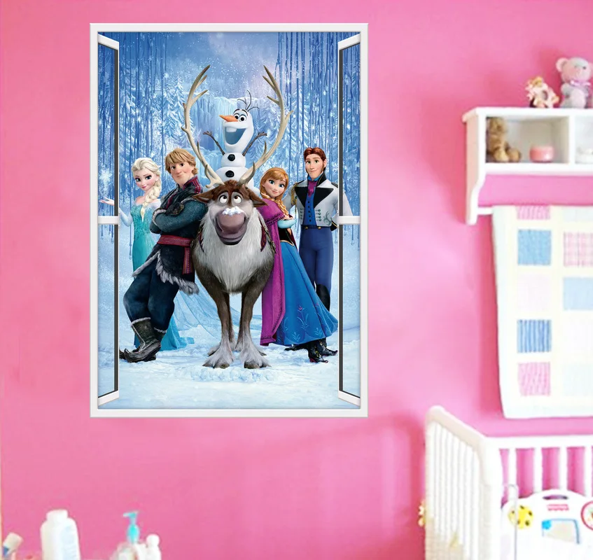 Disney Kids DIY sticker Frozen Princess Scroll Puzzle Children's room decoration stickers cartoon pegatinas autocollant enfant Disney Kids DIY sticker Frozen Princess Scroll Puzzle Children's room decoration stickers cartoon pegatinas autocollant enfant