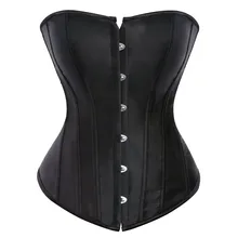 Corsetto delle donne Sexy Sottile Burlesque In Raso Shaper Del Corpo Senza Bretelle di Overbust Plus Size Corsetto e Bustier