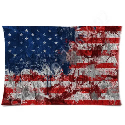 American Flag Pillow Case Graffiti Art Usa Flag Pillows Cover