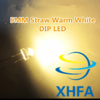 

200pcs 5mm Transparent LED Diode Warm White Ultra Bright 5 mm Straw Hat Clear Lens LED Light Emitting Diode Lamp Through Hole
