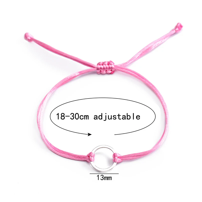 Pipitree Simple All-Match 10 Colors Round Circle Bracelet Lucky Red String Bracelets & Bangles for Women Kids Handmade Jewelry - Image 5