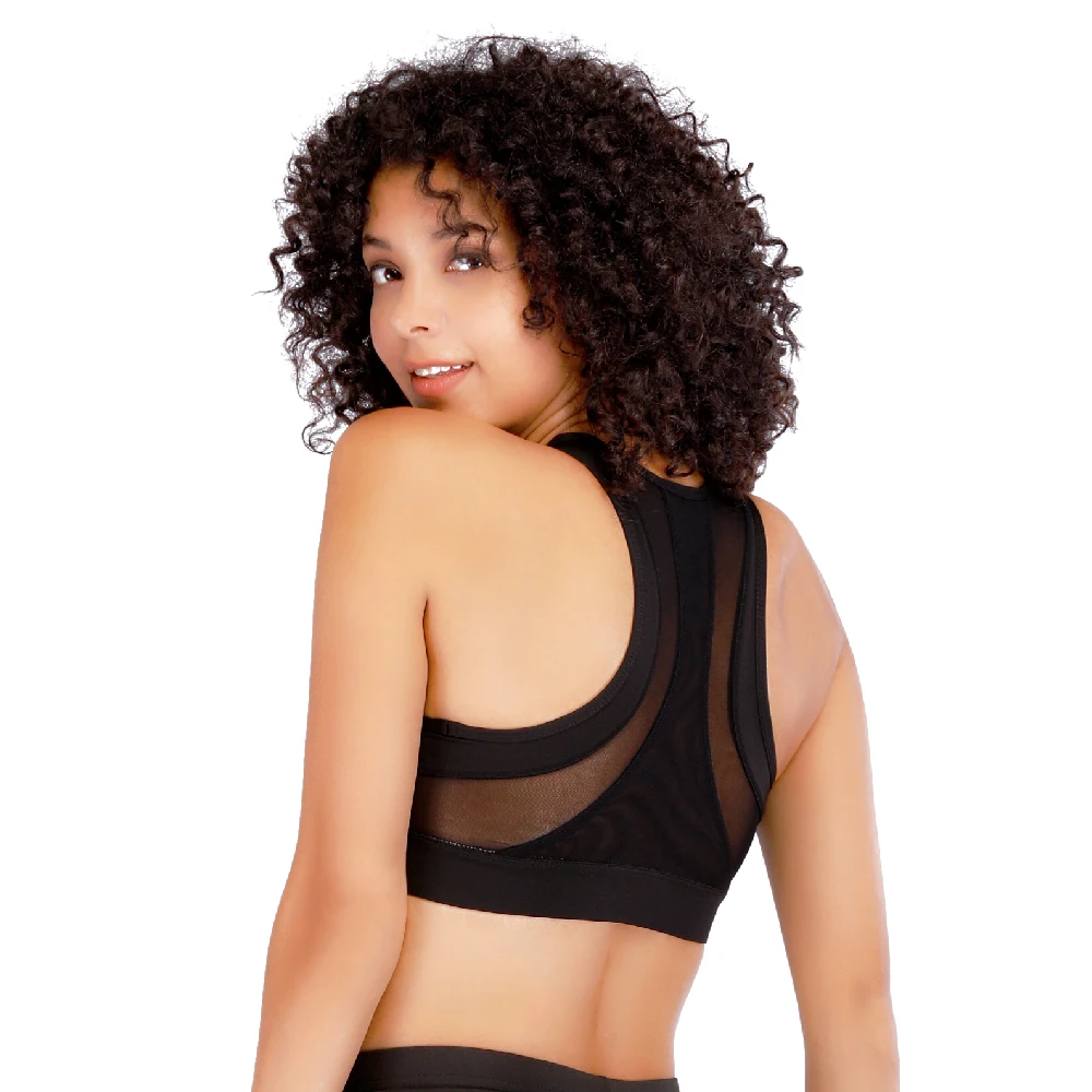 

Acelane Breathable Stretchy Racerback Sports Bra Padded Medium High Impact Sport Top Workout Activewear for Women Gym Yoga Run