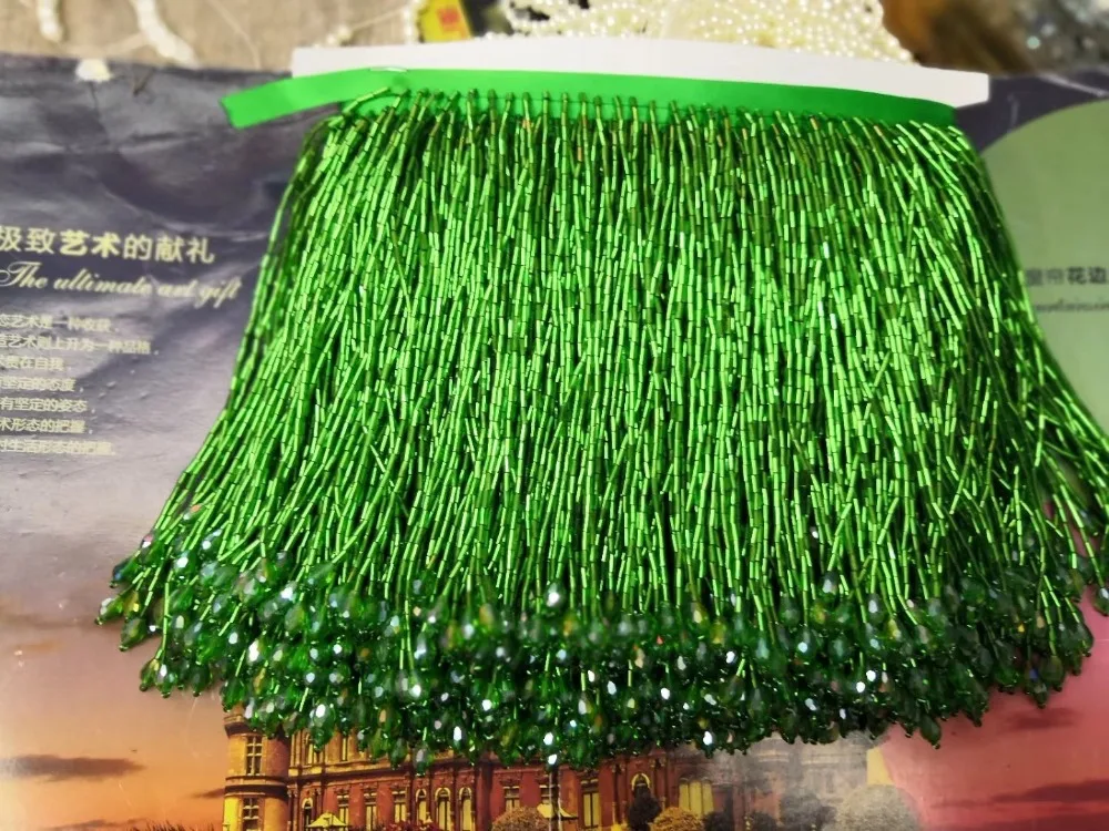Pretty design beaded Fringe Ribbon Trim Tassel Lace for party Clothing Decoration 6 colors option | Дом и сад