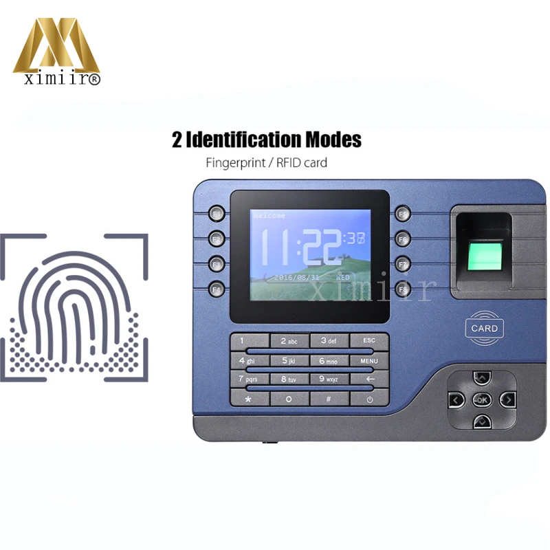 

Realand A-C091 TFT Biometric Fingerprint Time Attendance Clock Employee Payroll Recorder 2 Identification