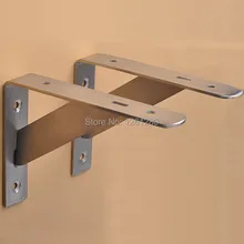 2 pieces 40*28 stainless steel wall bracket household hardware part kitchen storage support shelf triangle bulkhead stand