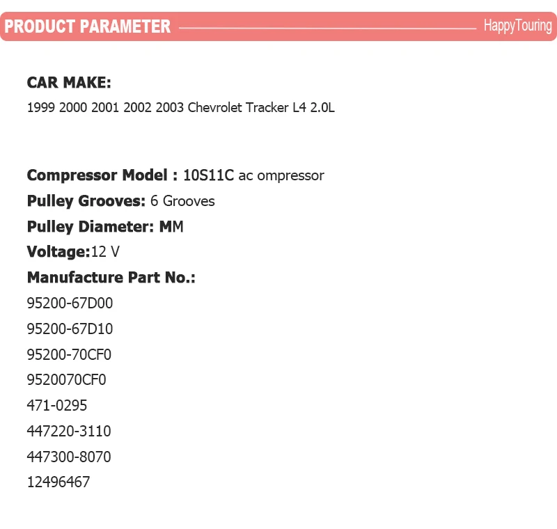 PRODUCT PARAMETER