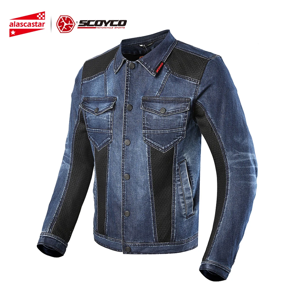 

SCOYCO Motorcycle Jacket Men Motocross Denim Jacket Protective Gear Riding Moto Jacket Motorcycle Clothing Chaqueta Moto