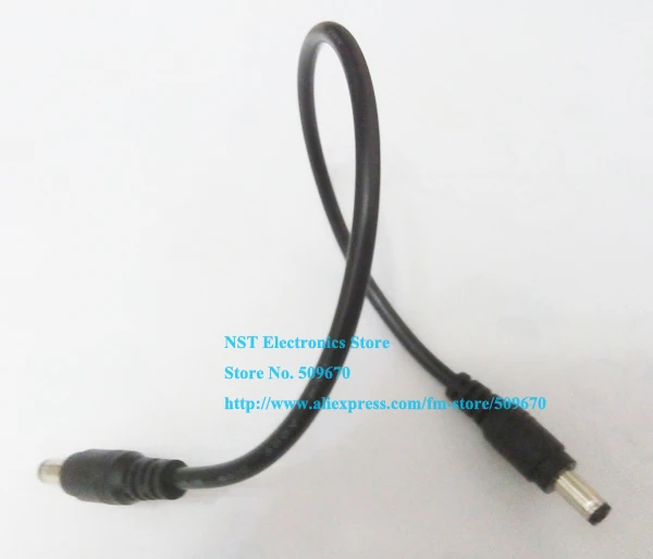 

High Quality Dual straight DC 5.5x2.5mm Power Plug Connector Cord/Cable About 30CM/Free Shipping/25PCS