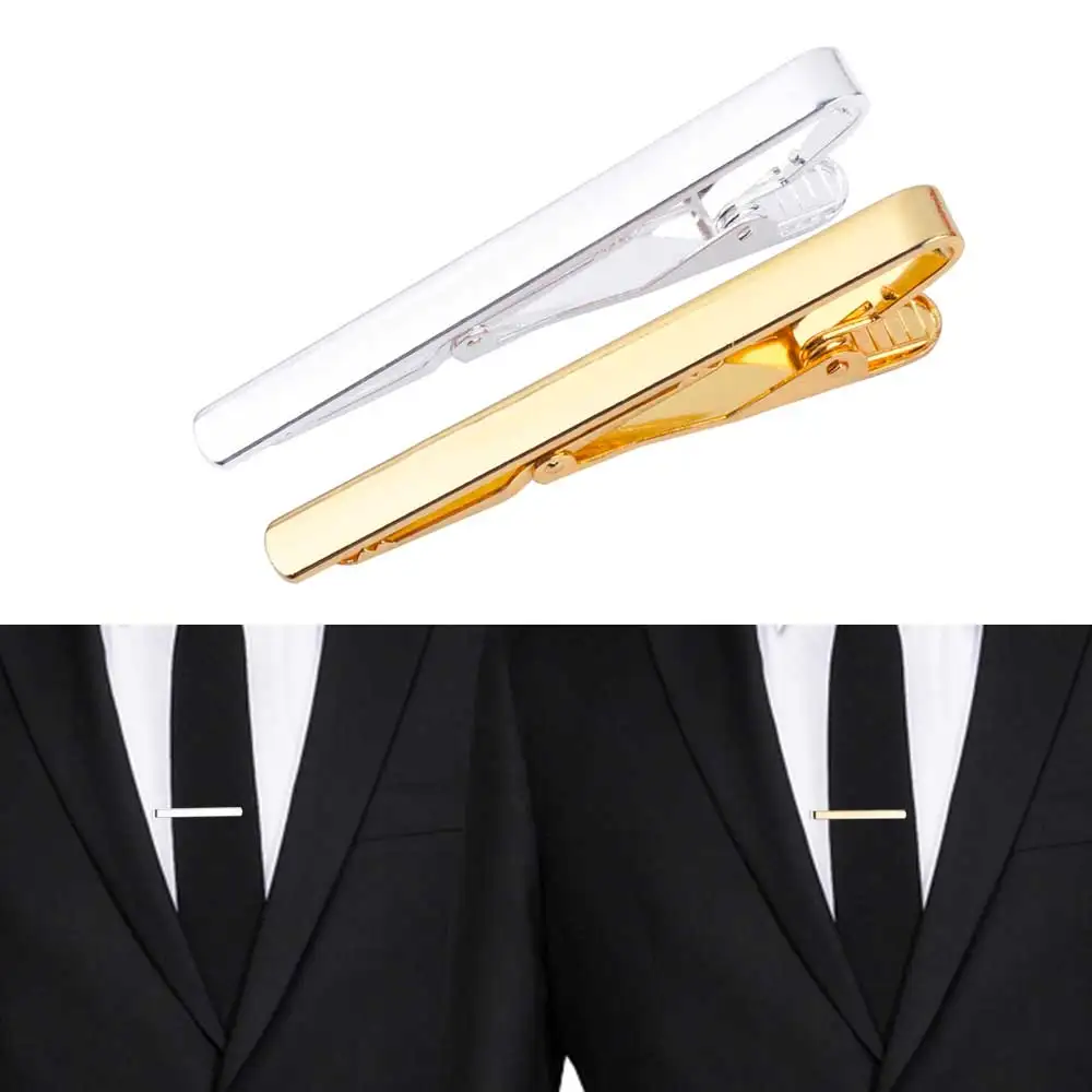 

FAMSHIN 2017 Fashion Metal Silver Gold Simple Necktie Tie Bar Clasp Clip Clamp Pin for men gift