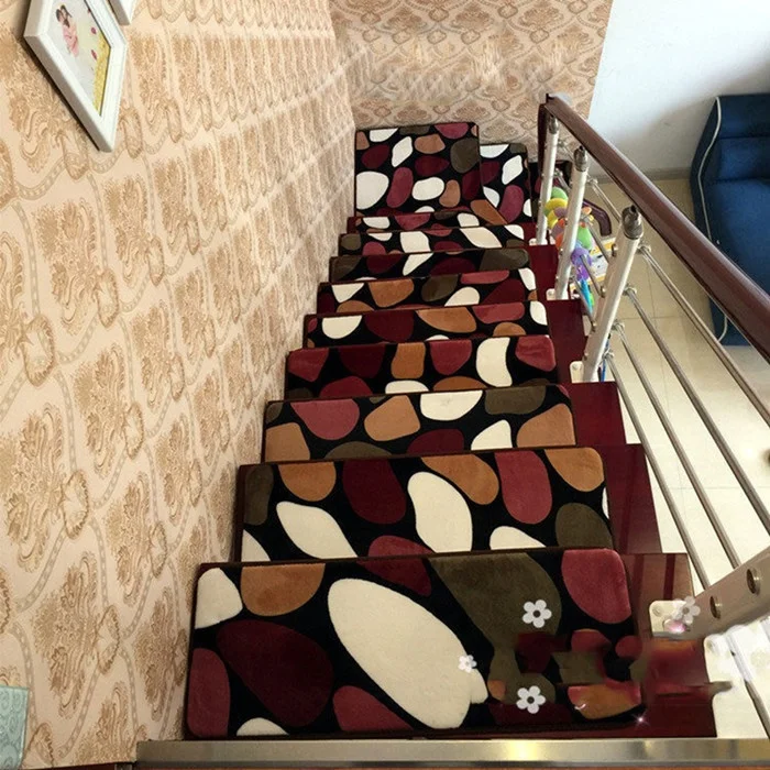 13pcs Stone Stair Treads Rectangle Non-slip Rugs Stair Mats Country Style Staircase Pads Stepping Carpet 9Style 13pcs Stone Stair Treads Rectangle Non-slip Rugs Stair Mats Country Style Staircase Pads Stepping Carpet 9Style