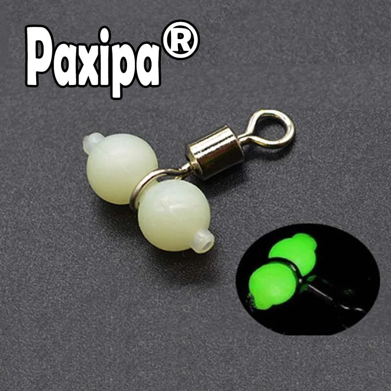 

20pcs Luminous 3 way Rolling Fishing Swivel Stainless Steel + Brass