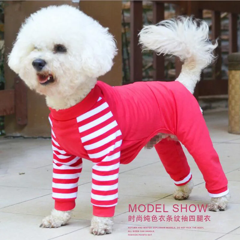Мягкий хлопковый костюм для домашних животных, пижамы для собак, зимняя теплая одежда для домашних животных, собак щенков, кошек, Комбинезоны для животных, комбинезон, пижамы, XS-XL одежды 20A