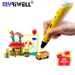 Myriwell 3d Ручка чертежные Ручки Дети Diy рождественские подарки на день рождения лучший писатель гаджет Lapiz Penna 3d печать Ручка умная Волшебная