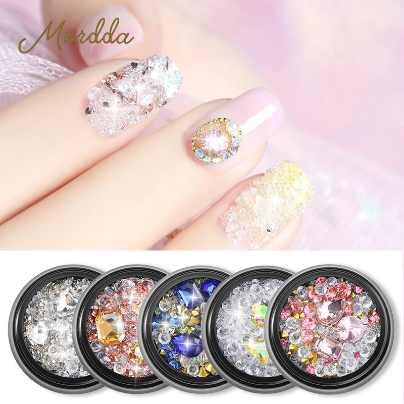 

MORDDA Nail Art Decorations For Nail Design Rhinestones Nail Accessories All For Manicure Charm Nail Stones 3D Decor Supplies