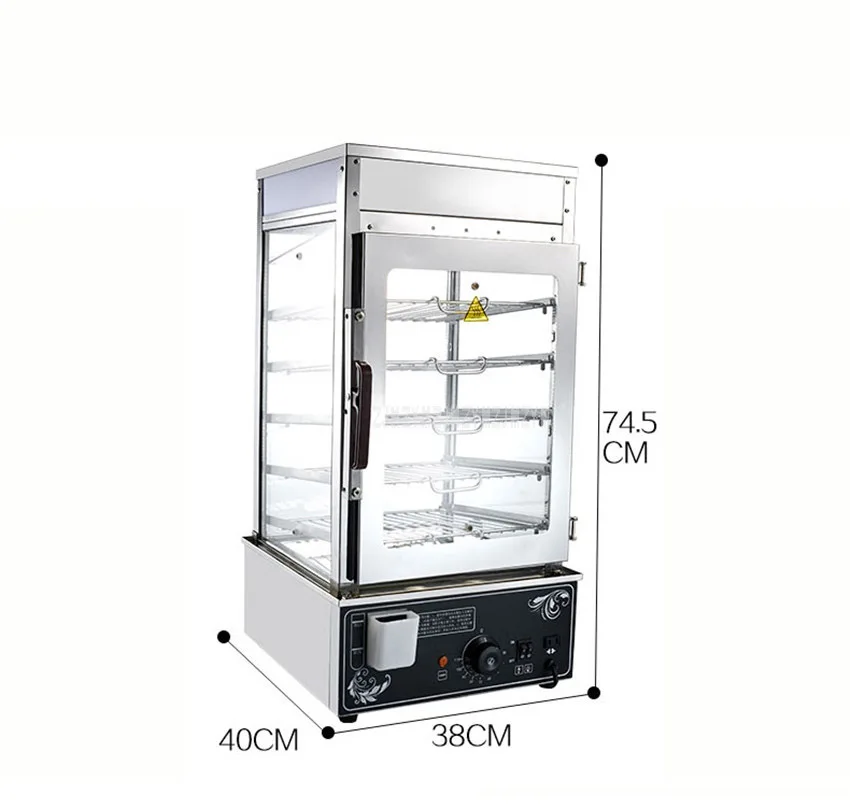 1.2KW 5 Слои электрическая Пароварка коммерческий для приготовления булочек с начинкой на пару Паровая машина Нержавеющая сталь шкаф для подогревания продуктов HX-500H