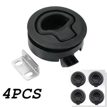 4 шт. Горячая черный круглый замок для палубы флеш-Потяните Slam защелка подъемная ручка для лодки морская защелка RV палубный люк замена двери