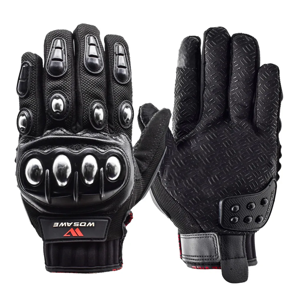 WOSAWE Touch Screen Sports Motorcycle Gloves Men PU Leather Windproof Non-slip Off Road MTB Motocross Hands Protection Gloves