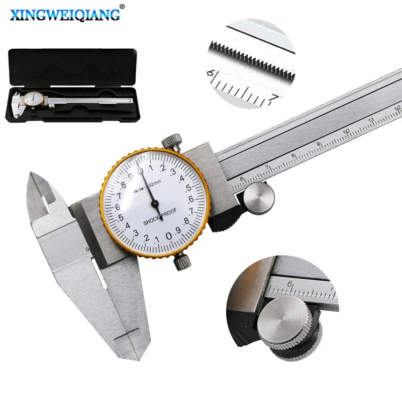 

0-150mm Metric Gauge Measuring Tool Dial vernier caliper Shock-proof Vernier Caliper
