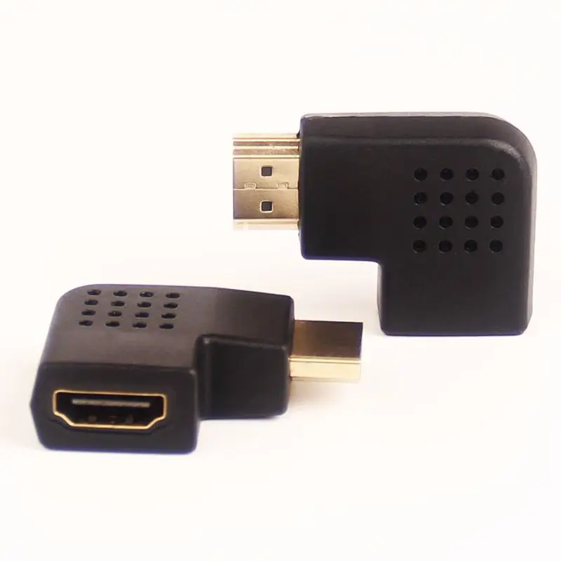 HDMI разъем штекер к HDMI Женский адаптер 90 градусов конвертер для 1080 P HDTV PC 100 шт