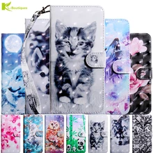 Из искусственной кожи случае Etui на Коке samsung Galaxy S9 S8 S7 край J4 J6 плюс A7 A9 Xcover 4 случаи мультфильм 3D Бумажник откидная крышка