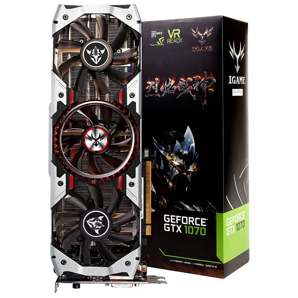 Графика карты GTX 1070Ti Vulcan AD Графика карты 1607/1683 МГц 8 Гбит/с GDDR5 256bit PCI-E 3,0 DirectX 12 SLI Очки виртуальной реальности VR Ready 50