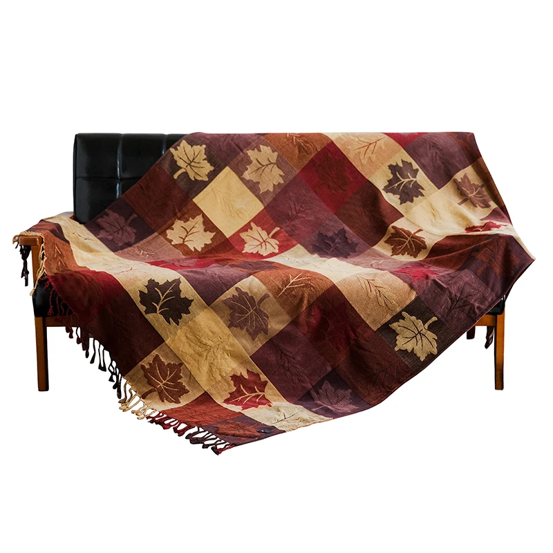 Bohemian chenille sofa cushion blanket summer cool blanket casual