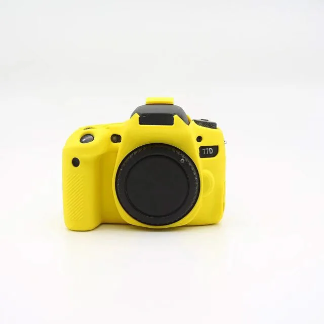 Soft Silicone DSLR Camera Bag Protective Body Cover For Canon EOS 77D Camera Rubber Cover Battery Openning-7