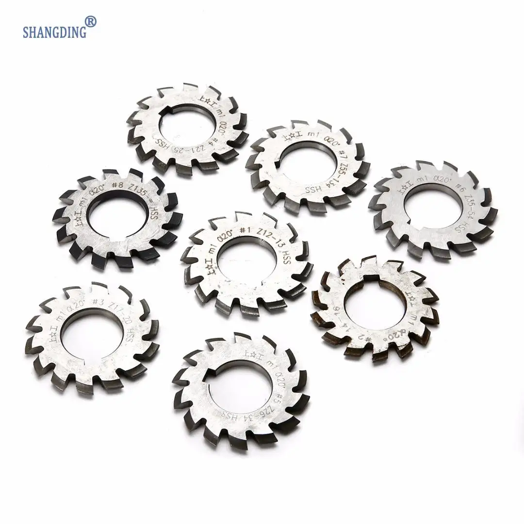 8pcs New M1 PA20 20 Degree HSS Involute Gear Cutters Set #1-8 Assortment Kit For Power Tool цена 8pcs New M1 PA20 20 Degree HSS Involute Gear Cutters Set #1-8 Assortment Kit For Power Tool цены онлайн