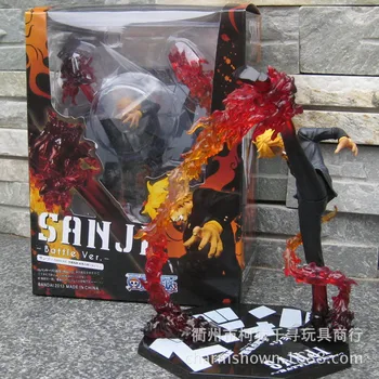 

7" Anime One Piece Black Leg Sanji Fire Battle Version Boxed PVC Action Figure Collectible Model Toy Doll Gift