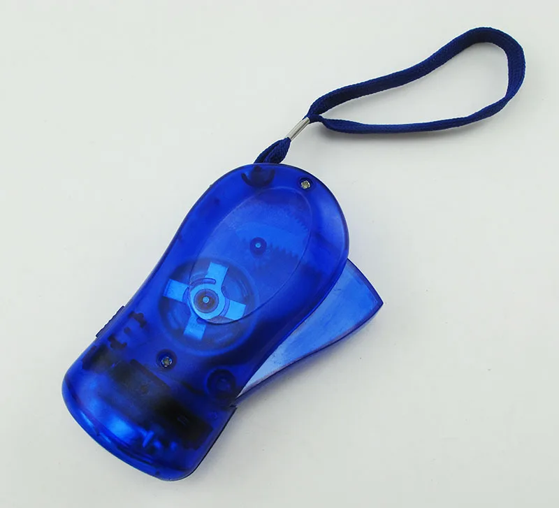 

3 LED dynamo flashlight hand-pressing crank wind up pocket and easy carry