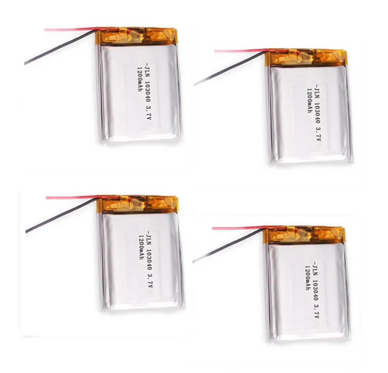4pcs 3.7V 1200mAh 103040 Lithium Polymer LiPo Rechargeable Battery For Mp3 Mp4 PAD DVD DIY E-book bluetooth | Электроника