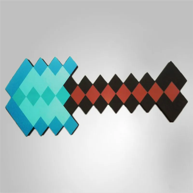 Minecraft Пена топор алмаз синий лопатой хорошее качество 1 шт./лот игры игрушка для