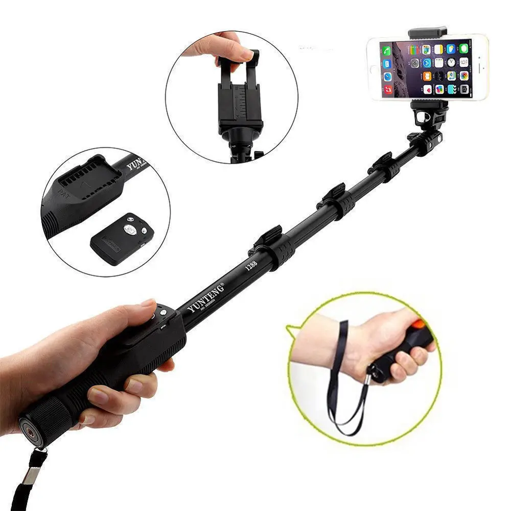 

1288 Selfie Stick Bluetooth Extendable Handheld Monopod Tripod Mount for iPhone X 8 8 Plus 7 7 Plus 6 6S Plus 5 5S 5C SE 4 4S