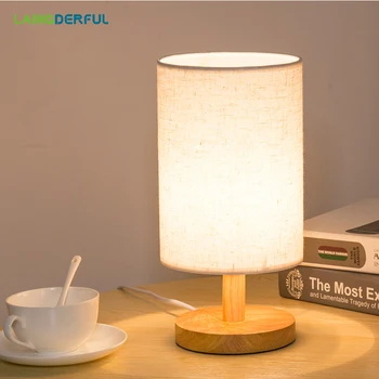 

Post-modern Nordic bedroom Night Light Creative Personality Wooden Base Living Room Floor LED Fixture Lighting Table Lamp