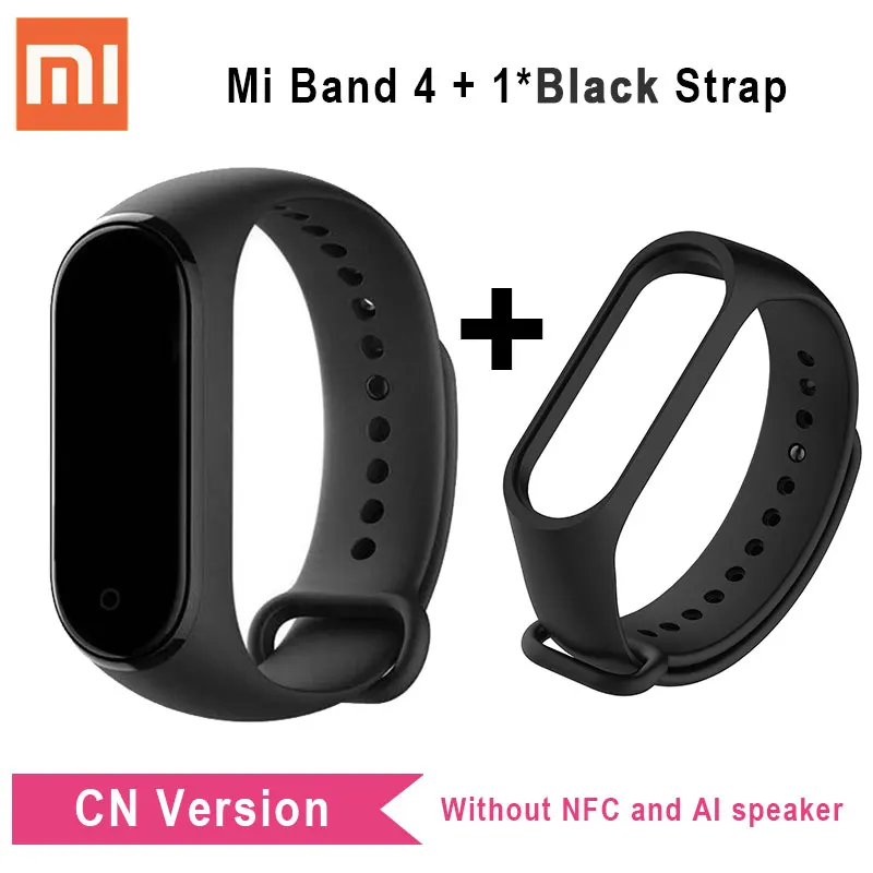 Xiaomi mi Band 4 глобальная версия CN версия браслет mi Band 4 цветной сенсорный экран Смарт-браслет умный браслет - Цвет: CN n Black