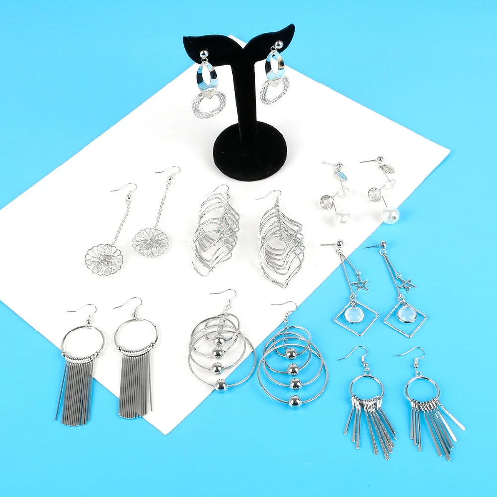 

Top Sale 1Pair Handmade Earrings Geometry Circular Triangle Asymmetric Long Tassel Drop Earrings for Women Fashion Accessories