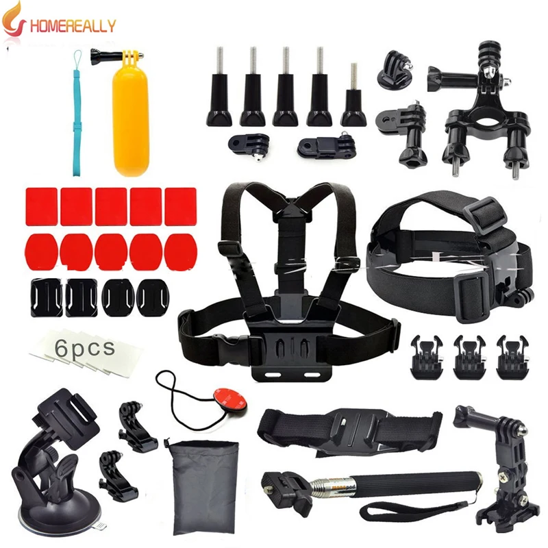 

Gopro Accessories Set Helmet Chest Belt Head Mount Strap Monopod Go pro Hero 5/4/3+/3 Xiaoyi Sjcam SJ4000 SJ5000 SJ6000 M10 M20