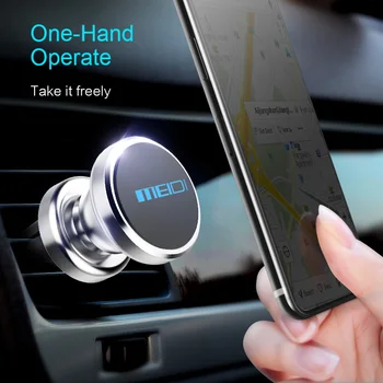 

MEIDI Metal Magnetic Car Phone Holder Car Vent Mount Bracket Mobile Phone Holder Paste for iphone 6 7 8 Car Phone Stand