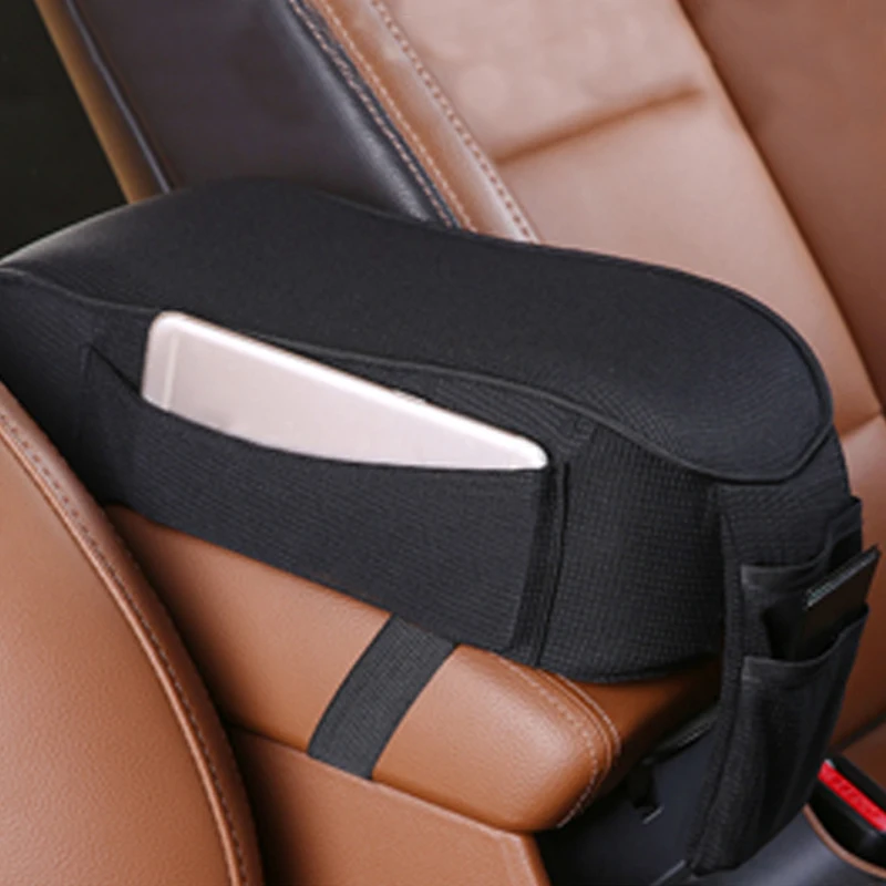 

Car Armrest Pad Cushion Cover Organizer Storage Pillow Bag Center Box Armrest Cushion Memory Sponge Auto Interior Accessories
