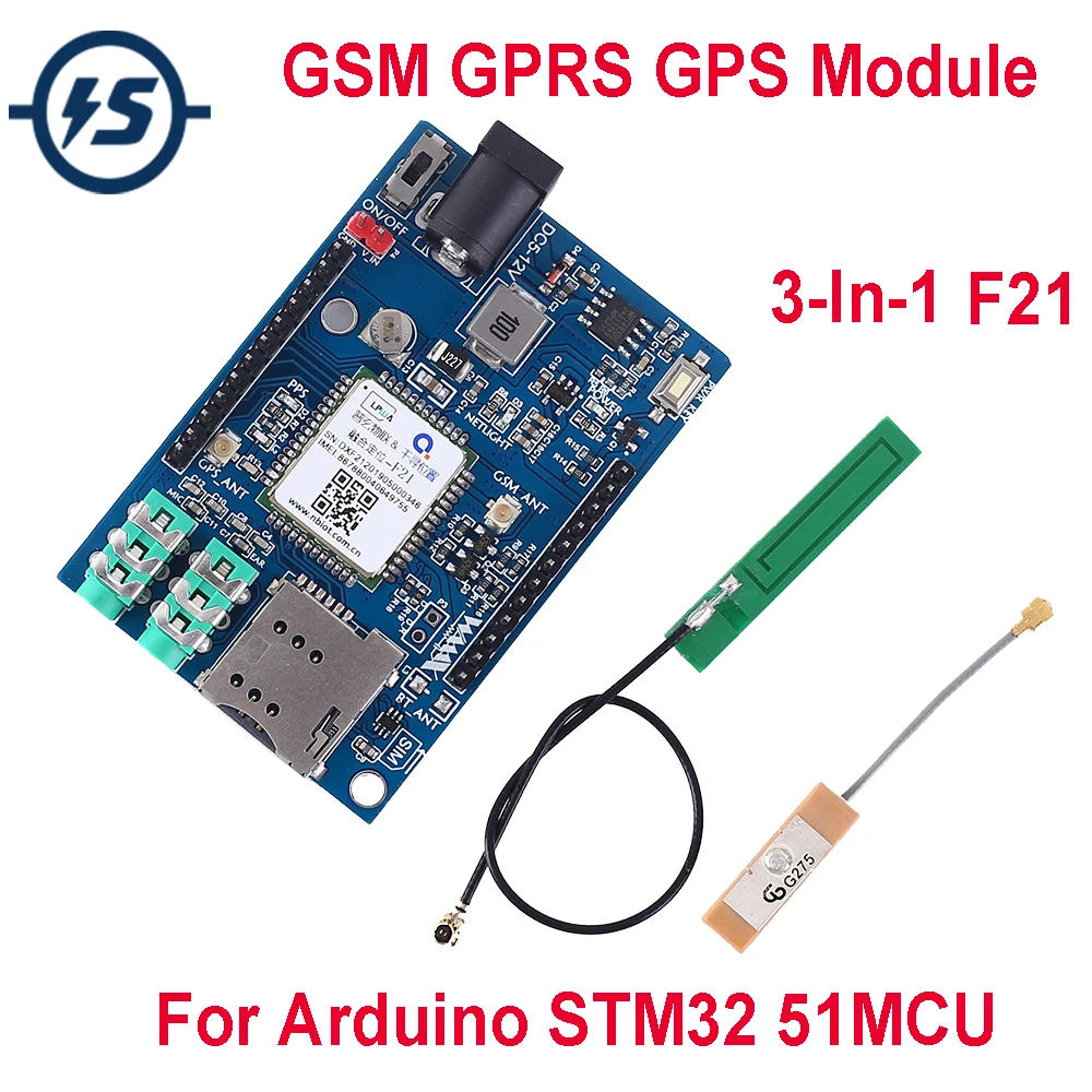 Для Arduino STM32 GSM GPRS gps беспроводной Щит Модуль F21 3 в 1 модуль DC 5-12 В 51MCU поддержка голосового сообщения Beidou позиционирование