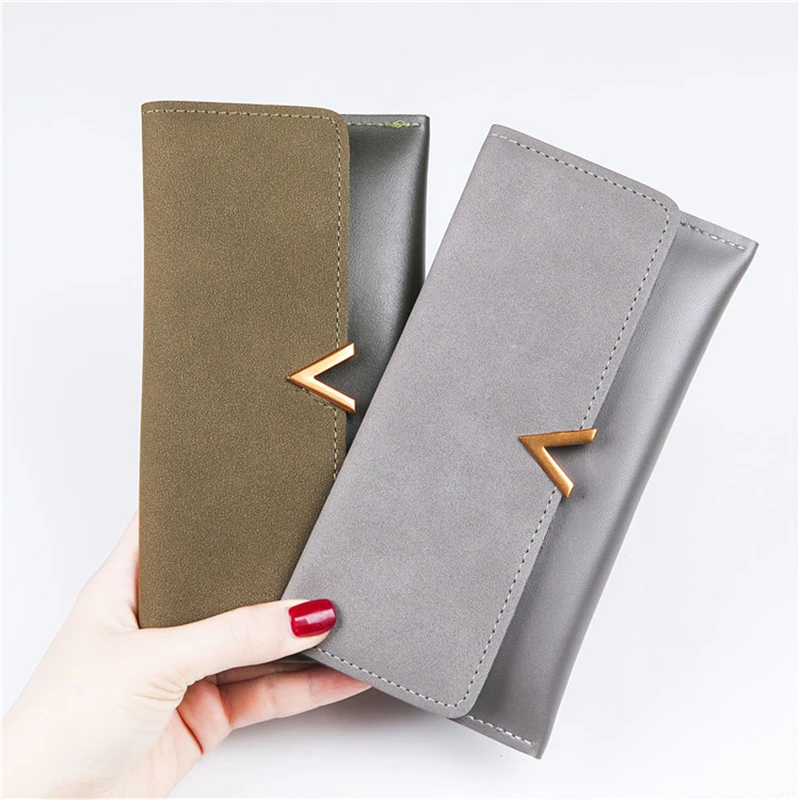 Тонкий кошелек для женщин дорожный тонкий клатч органайзер карт чеков леди