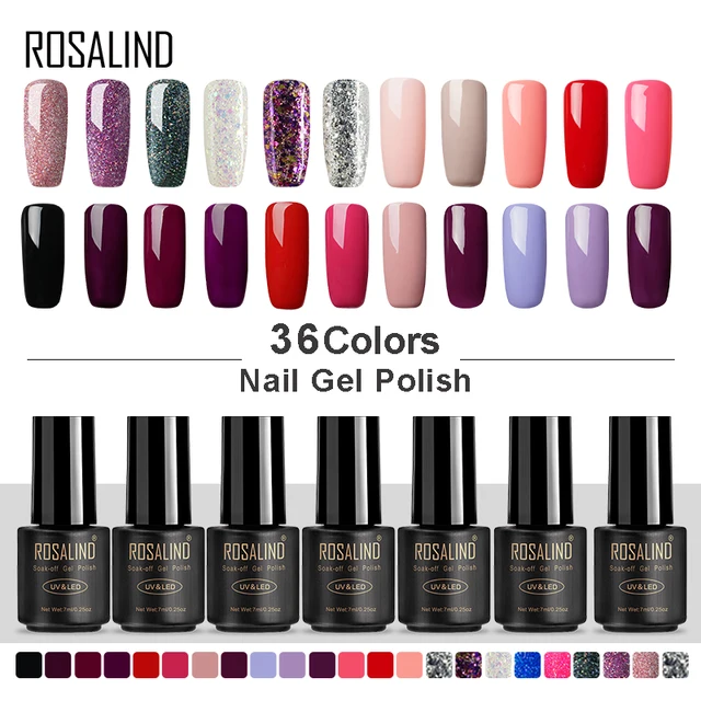 Best Offers ROSALIND Nail Gel Polish 7ML UV Colors Gel of Nails for Nail Art Manicure Semi Permanent Vernis Soak-Off Hybrid Gel Lacquer