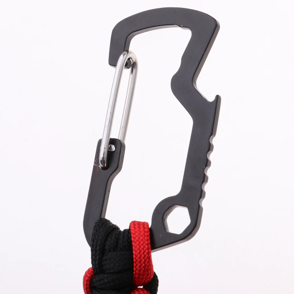  Molle Paracord Keychain Carabiner Hook Braided Lanyard Utility Kit  Molle Key Ring Holder Belt Clip Buckle Carabiner