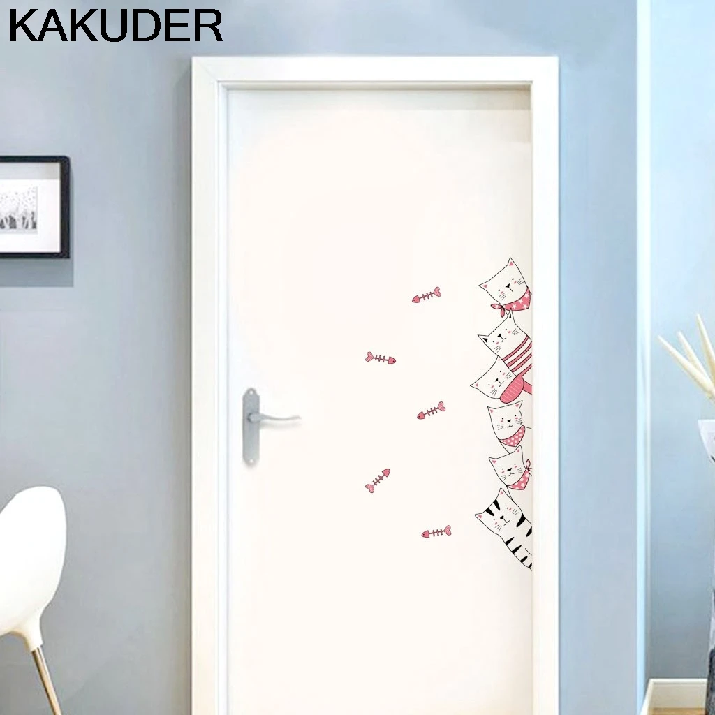 

KAKUDER Wall Stickers Removable and Reusable Vinyl Sticker Decor Cute Kitten Self Adhesive non-toxic Home DIY Decals 35.MAR.23