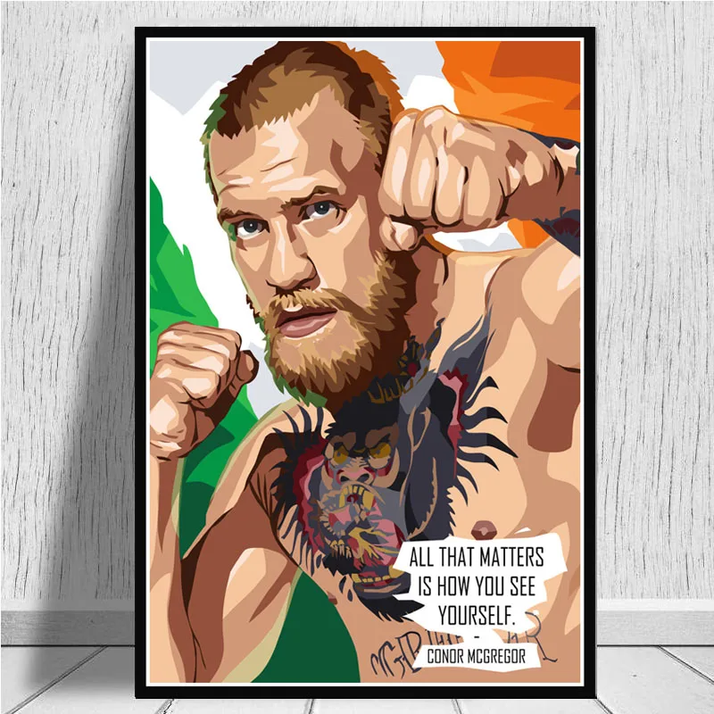 Conor McGregor UFC Boxing Floyd Mayweather художественный постер Картина Настенная картина домашний декор плакаты и принты