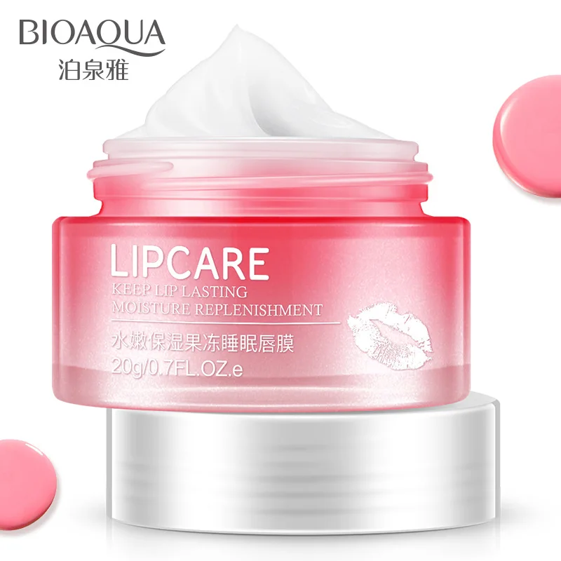

Strawberry Lip Sleeping Mask hydrating makeup Exfoliator Lips Balm Moisturizer Nourish Lip Plumper Cream BIOAQUA Skin Care