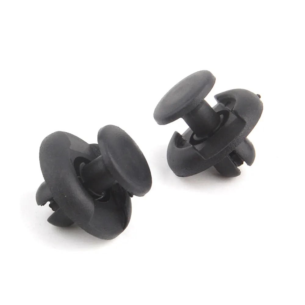 50pcs Black Nylon Liner Push Type Rivet Retainer Fender 53879 60010