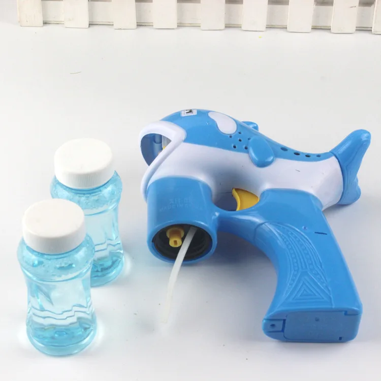 Интересный пузырьковый пистолет в форме дельфина Автоматическая Светлая повязка музыка пузырьковая машина игрушки для детей